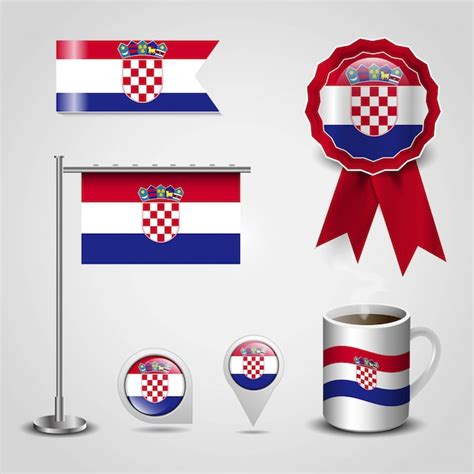 Croatia flag design vector | Premium Vector