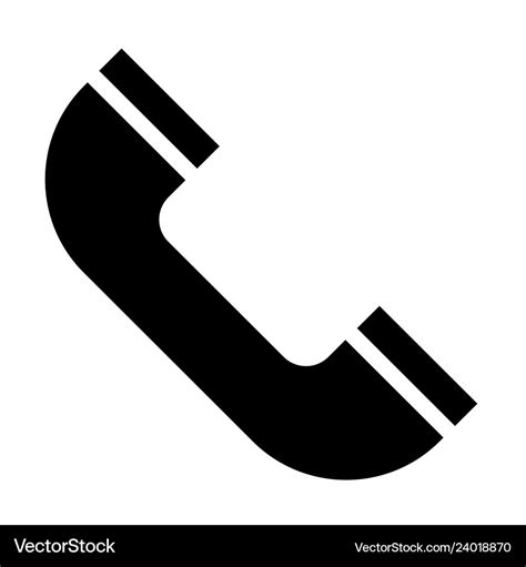 Phone solid icon telephone Royalty Free Vector Image