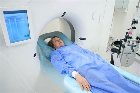 Woman Undergoes CT Scan Procedure in Diagnostic Department of Hospital ...