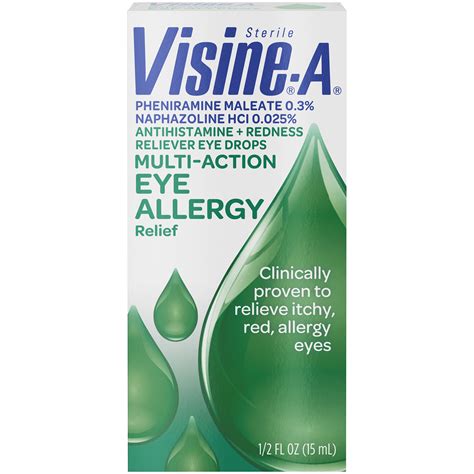 Visine -A Eye Allergy Relief, Eye Drops, 0.5 fl oz (15 ml)