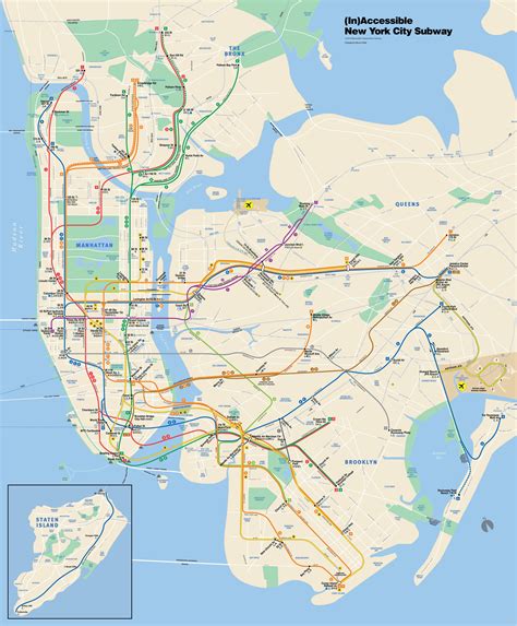 Large Print Nyc Subway Map - Map of world