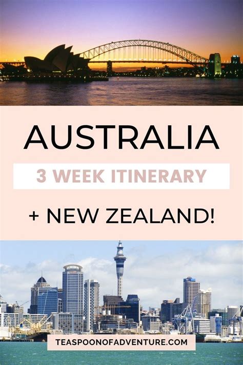 australia 3 week itinerary + new zealand