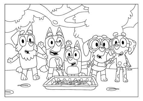 Bluey friends colouring sheets - Bluey Official Website