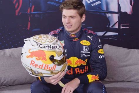 F1 world champion Max Verstappen reveals new gold helmet design for ...