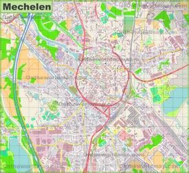 Mechelen Maps | Belgium | Detailed Maps of Mechelen (Mechlin)