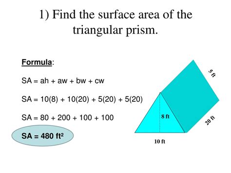 Surface Area Formula For A Triangular Prism