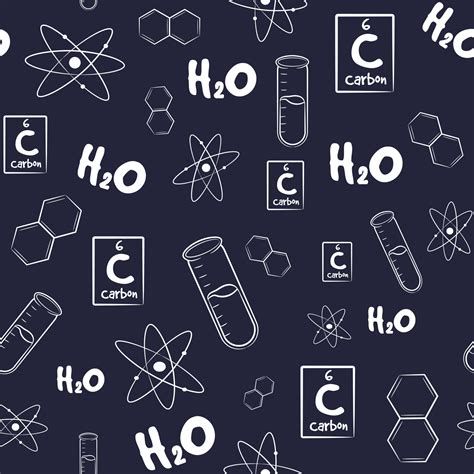 Seamless pattern with chemistry elements and sketches. Repetitive ...