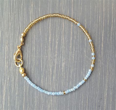 Simple Stunning Seed Bead Friendship Bracelet // Gold