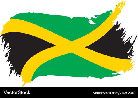 Jamaica flag Royalty Free Vector Image - VectorStock