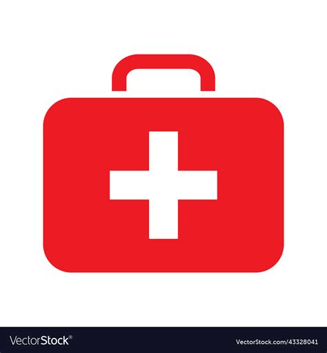 First aid kit icon symbol cross safety medical Vector Image