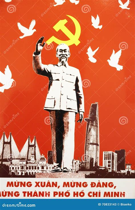 Ho Chi Minh poster editorial stock photo. Image of leader - 70833143