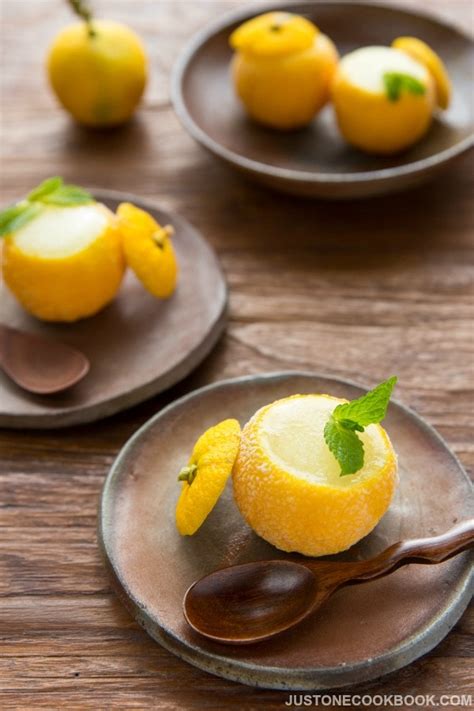 Yuzu Sorbet 柚子のシャーベット • Just One Cookbook