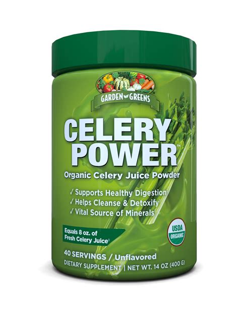 Garden Greens Celery Power Organic Celery Juice Powder, Unflavored ...