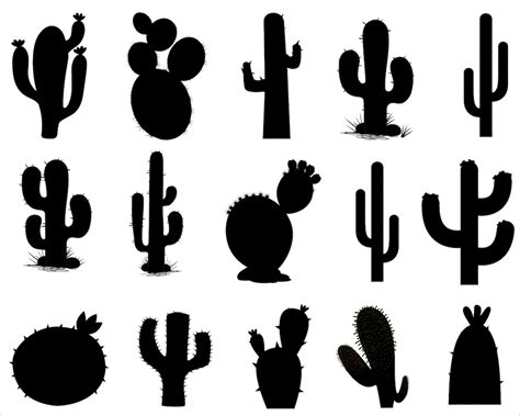 Cactus Svg, Cactus Silhouette, Cactus Svg Bundle, Cactus Svg Files for ...