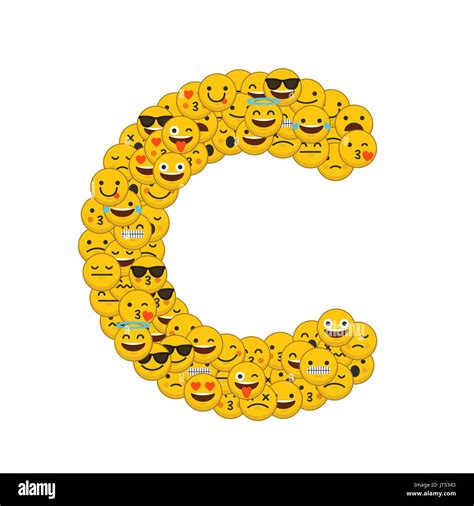 Emoji smiley caracteres mayúscula C Fotografía de stock - Alamy