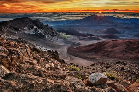 PsBattle: "Sunrise over Haleakala Crater Haleakala National Park Maui ...