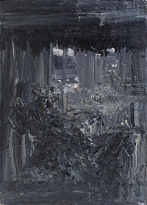 Zsolt Berszán - Untitled 08 - Contemporary, Abstract Painting, Black ...