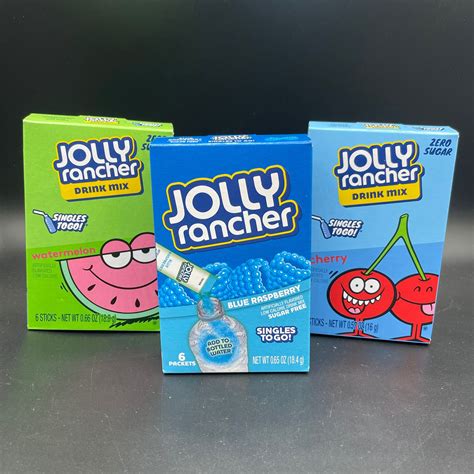 Jolly Rancher Drink Mix Sachets Pack - Includes Cherry, Watermelon, an