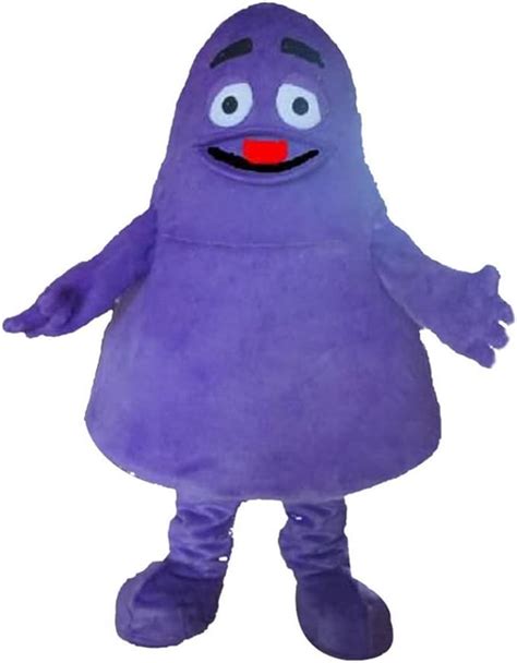 Grimace Purple Monster Mascot Costume Cartoon Character Adult Sz ...