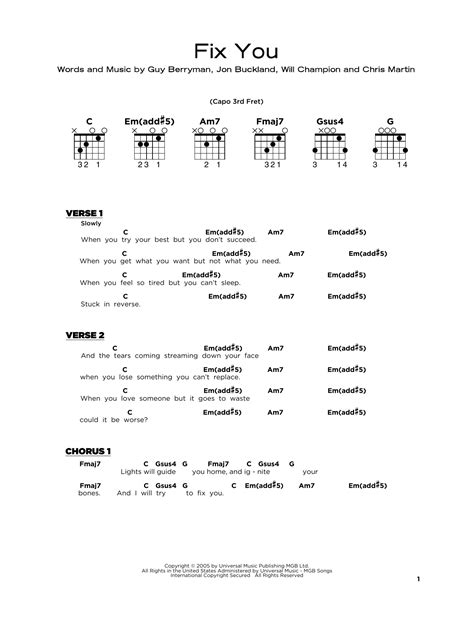 Fix You by Coldplay - Really Easy Guitar - Guitar Instructor