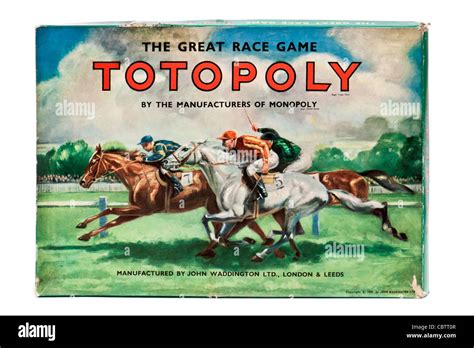 1949 vintage "Totopoly" horse racing board game by John Waddington Ltd ...