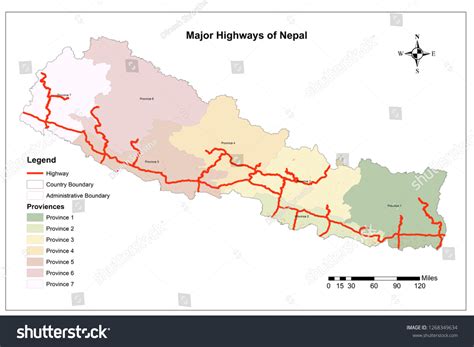 Draw A Map Of Nepal With 5 Highway