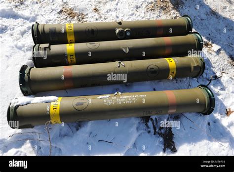 Several spent anti-tank TOW missile casings are seen at Fort McCoy, Wis ...