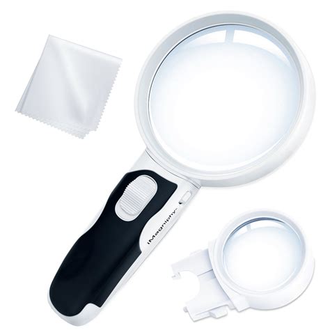 LED Magnifying Glass - 2 Lens Set (10X + 5X Illuminated) – iMagniphy