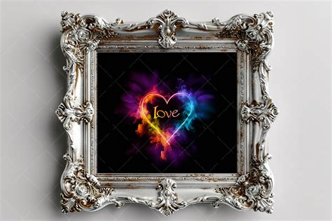 Love Neon Heart Printable Art Image Graphic by Laura's Imperfections ...