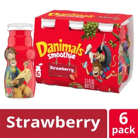 Danimals® Strawberry Explosion® Smoothies, 6 bottles / 3.1 fl oz ...