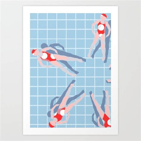 Sport Series: Synchronized Swimming Art Print by Studio Sofa - X-Small ...