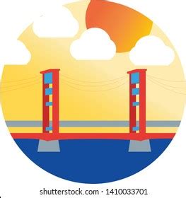 Jembatan Ampera Landmark: Over 3 Royalty-Free Licensable Stock Vectors ...