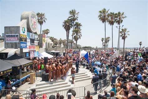 Imagine yourself on stage at the iconic Muscle Beach Gym in Venice ...