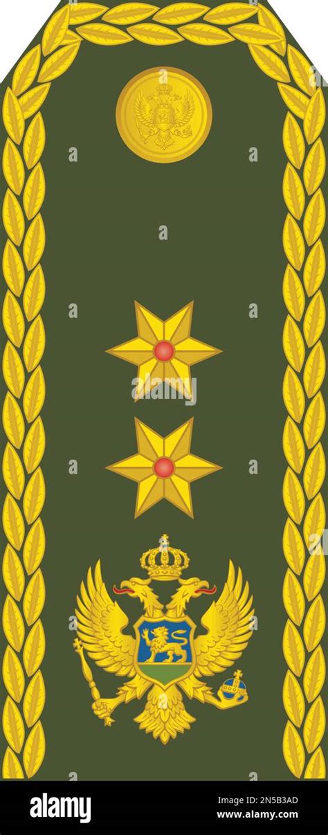 Shoulder pad military officer insignia of the Montenegrin GENERAL MAJOR ...