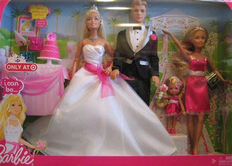 2009 Barbie I Can Be Wedding Gift Set w Barbie, Ken, Skipper & Kelly ...