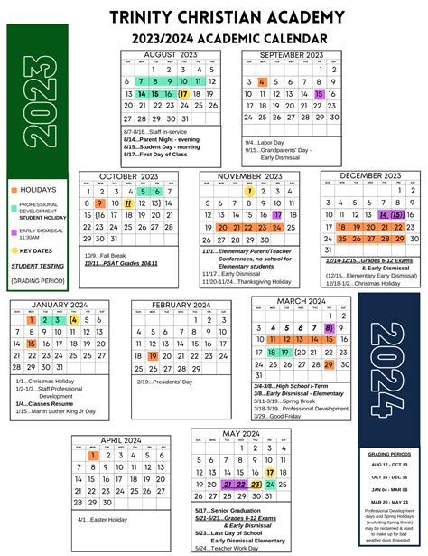 Trinity Academic Calendar 2024 - February March 2024 Calendar