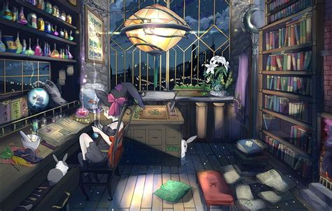 Anime Library, library aesthetic HD wallpaper | Pxfuel