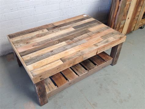 reclaimed recycled wood coffee table rustic vintage modern