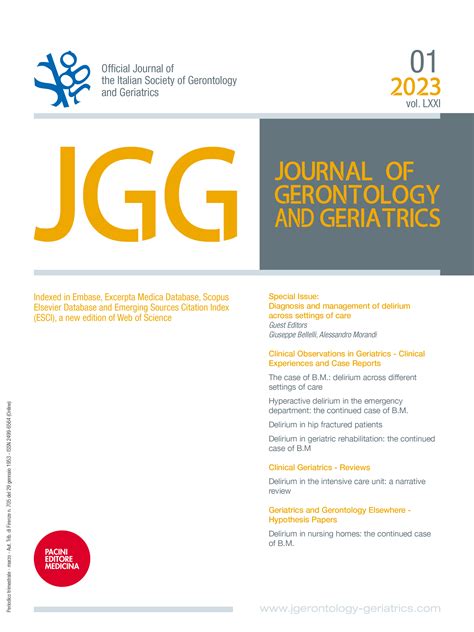 JOURNAL OF GERONTOLOGY AND GERIATRICS