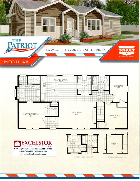 Schult Homes Patriot Modular Home Plan