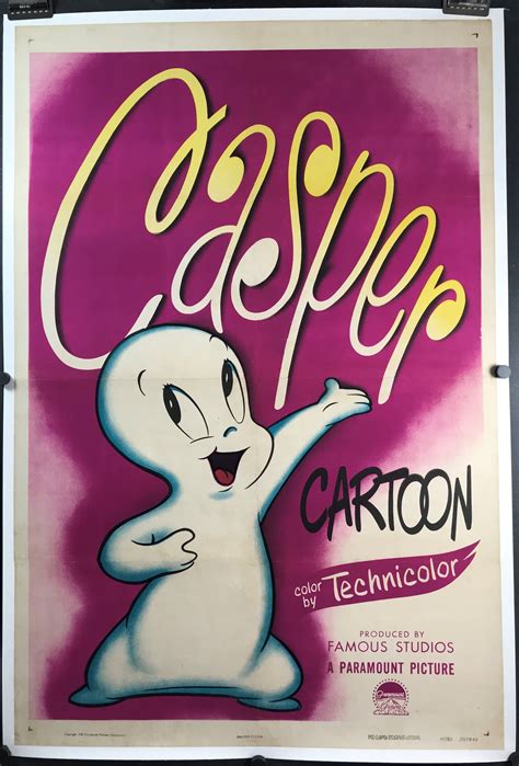 CASPER, Original Vintage Casper the Friendly Ghost Cartoon Linen Backed ...