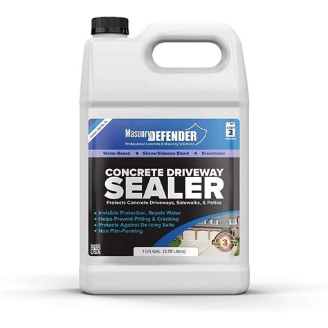 MasonryDefender 1 Gallon Penetrating Concrete Sealer for Driveways ...