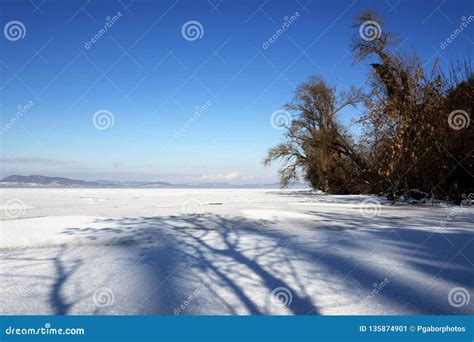 Winter at Lake Balaton, Hungary Stock Image - Image of tourism, iceland ...