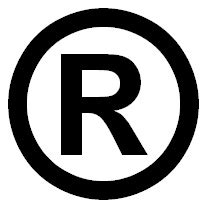 What does the letter R in the circle mean?