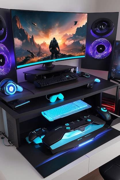 Premium Photo | Setup gaming pc