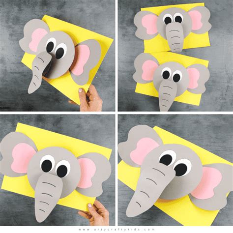 3D Paper Elephant Craft - Arty Crafty Kids