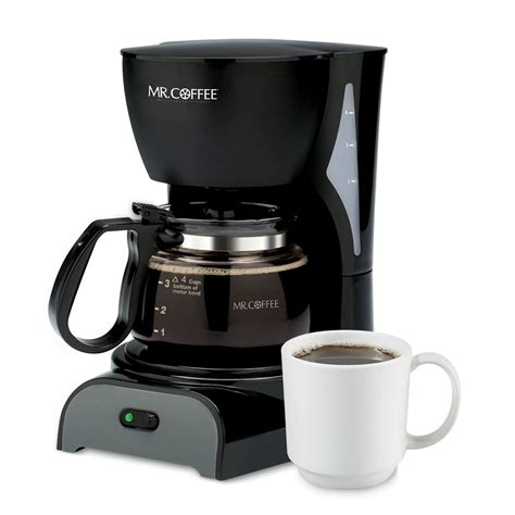 Mr. Coffee 4-Cup Switch Coffee Maker, Black (DR5-NP) - Walmart.com ...