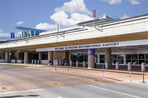 Arrivals lower level exterior at Tucson International Airport | Tucson ...