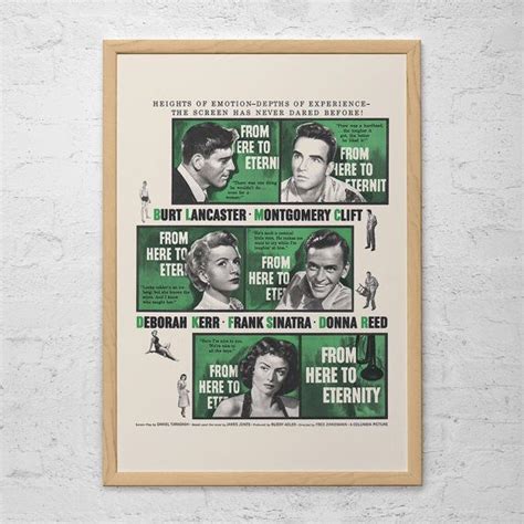 VINTAGE MOVIE POSTER From Here to Eternity Poster Frank - Etsy