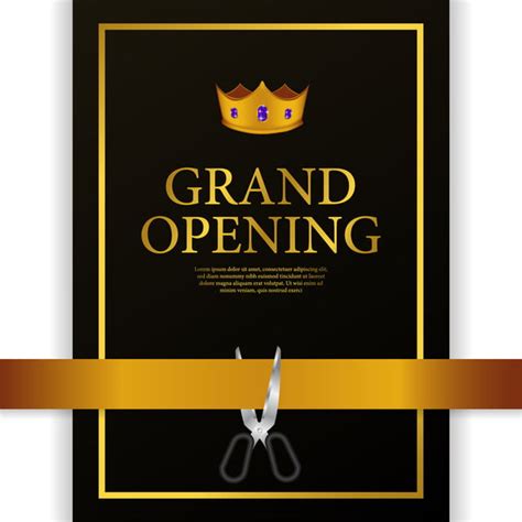 Grand Opening Banner Vector PNG Images, Grand Opening Template Poster ...